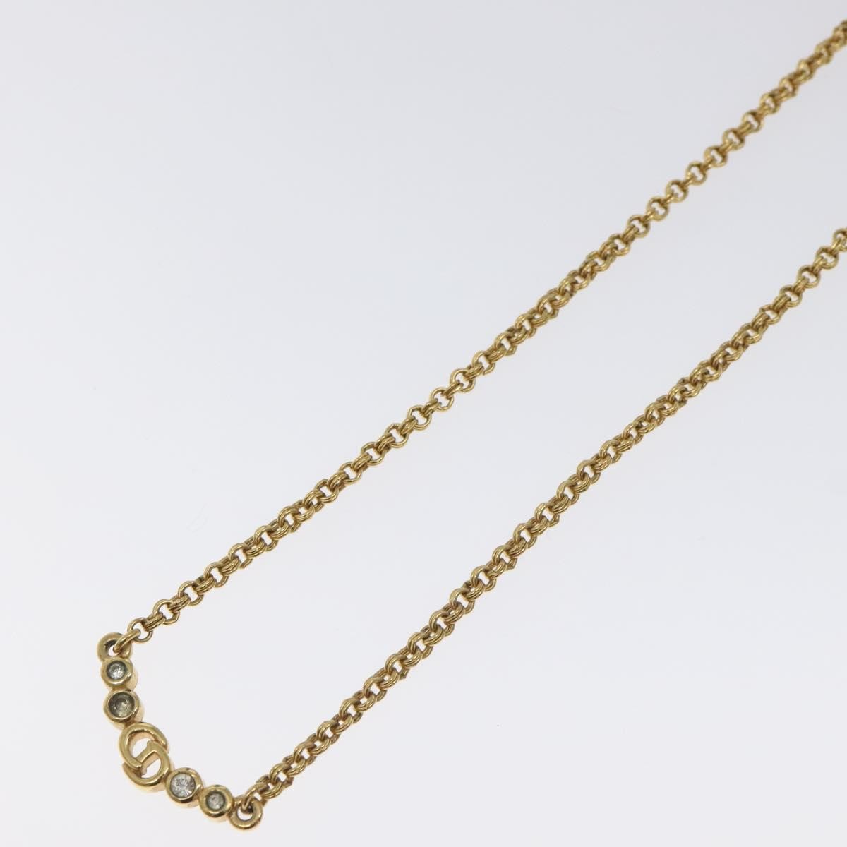 Christian Dior CD Pendant Necklace Gold-plated, GOLD, METAL, Necklace