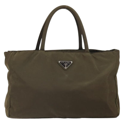 Prada Open Tote Tessuto, KHAKI, NYLON, Handbag