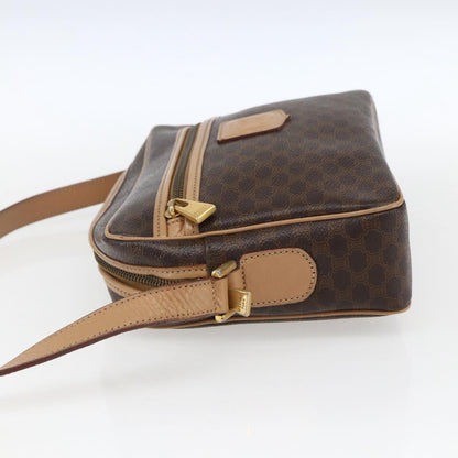 Celine Vintage Macadam Shoulder Bag Canvas and Leather, BROWN, CANVAS, Shoulder bag