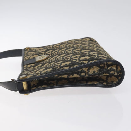 Christian Dior Vintage Trotter Shoulder Bag Canvas, NAVY, CANVAS, Shoulder bag