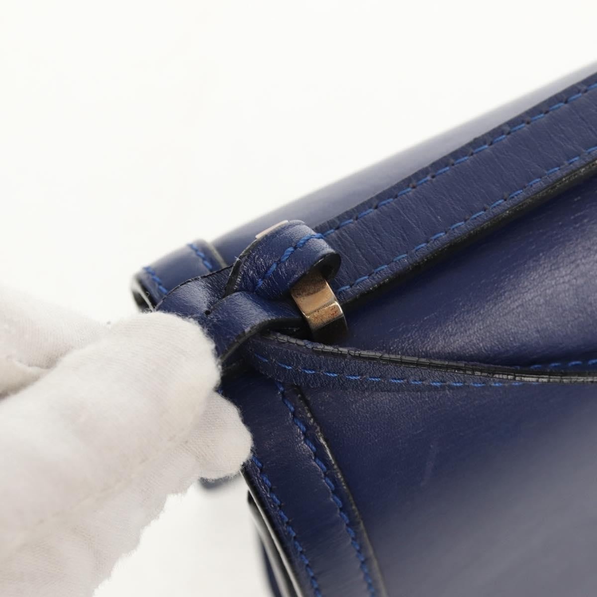 Loewe Barcelona Shoulder Bag Leather, BLUE, LEATHER, Shoulder bag