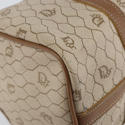Christian Dior Vintage Honeycomb Boston bag Canvas and Leather, BEIGE, CANVAS, Travel bag