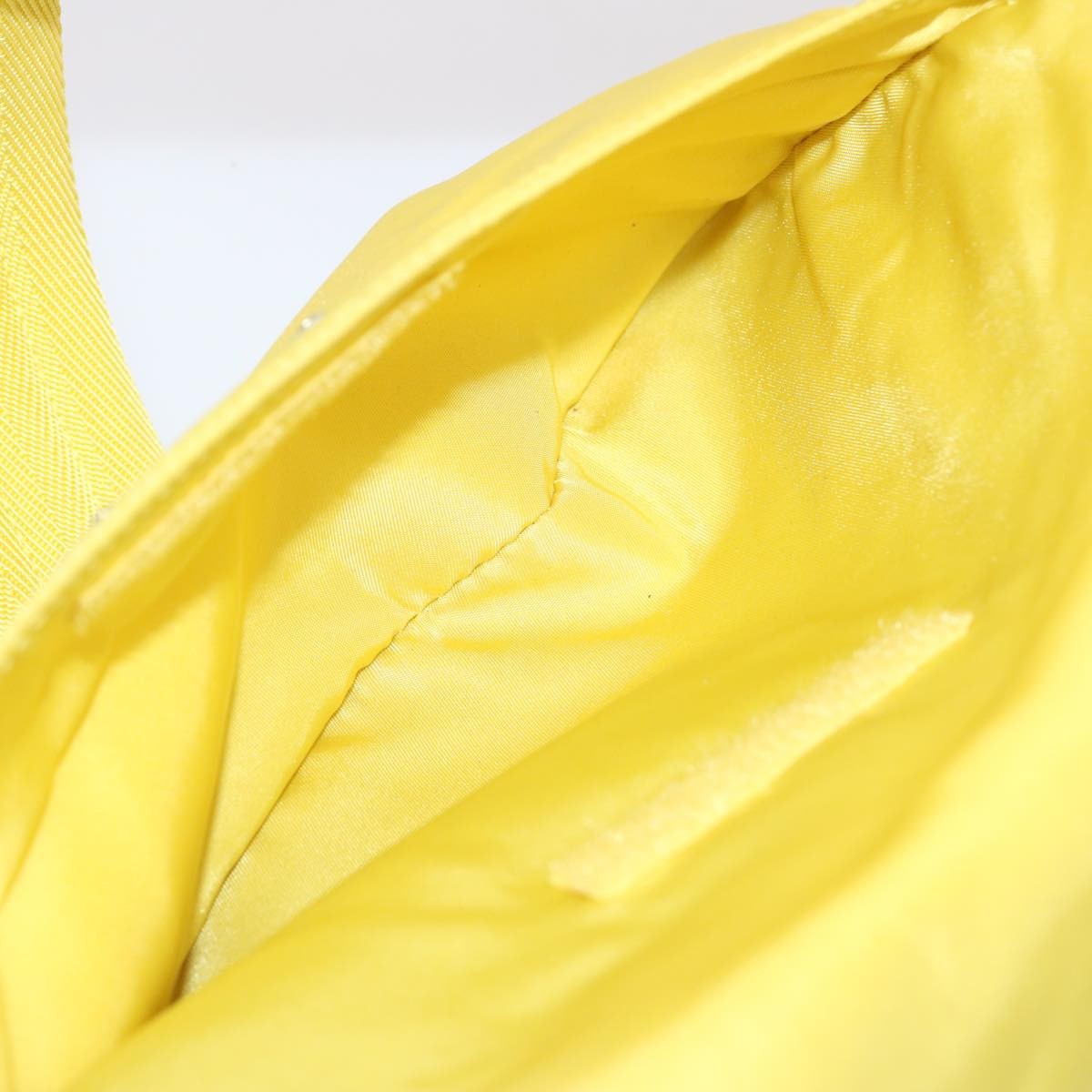 Prada Vintage Shoulder Bag Tessuto, Yellow, Nylon, Shoulder Bag