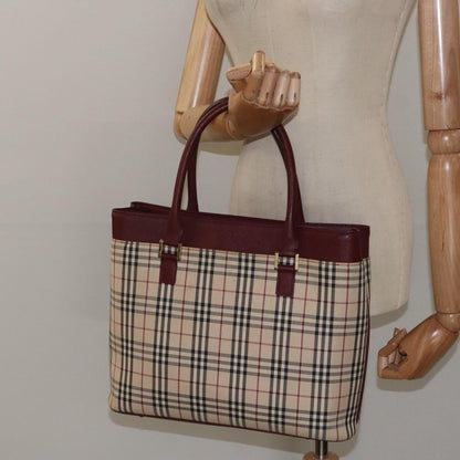 Burberry Nova Check Tote Canvas and Leather, BEIGE, CANVAS, Tote bag