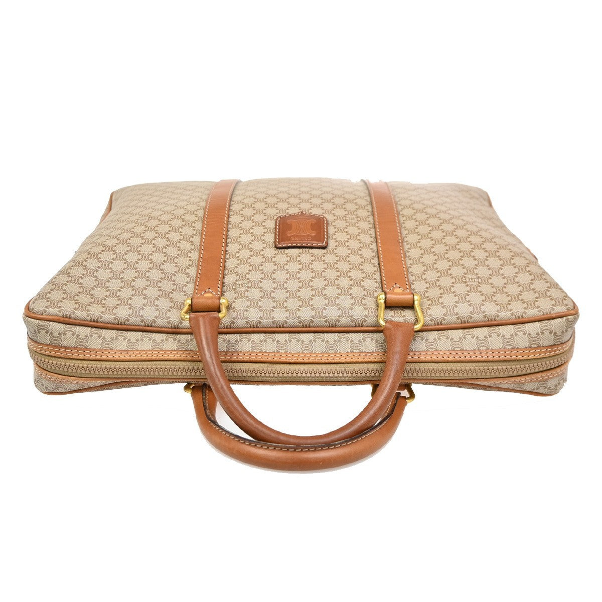 Celine Macadam Briefcase Canvas and leather, BROWN, CANVAS, Briefcase