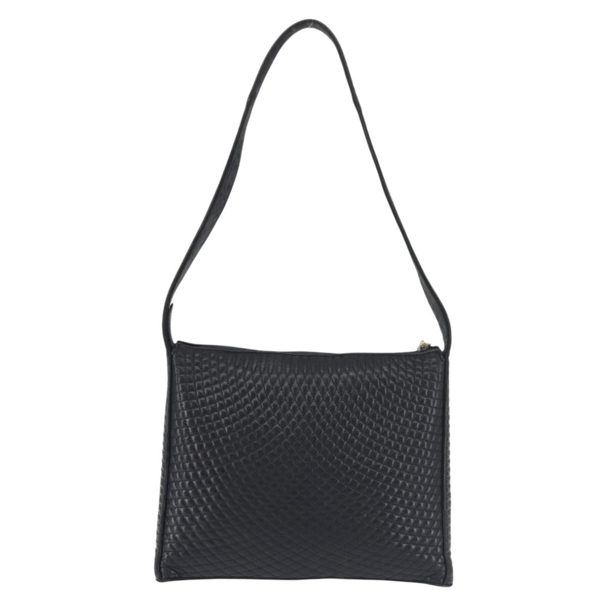 Bally Vintage Shoulder Bag Leather, Navy, Leather, Shoulder Bag