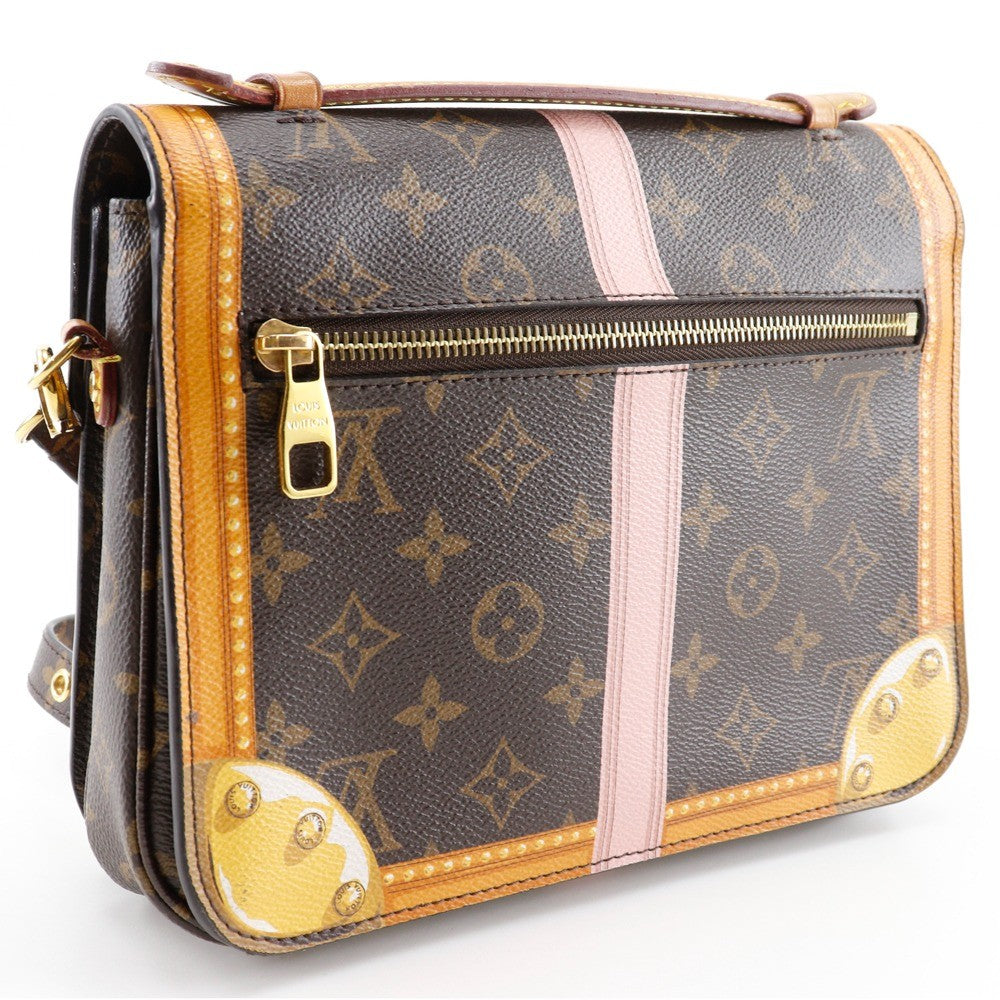 Louis Vuitton Pochette Metis Limited Edition Summer Trunks Monogram Canvas, BROWN, CANVAS, Shoulder bag