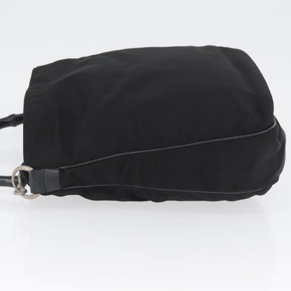 Gucci Vintage Bamboo Handle Bag Nylon, Black, Nylon, Handbag