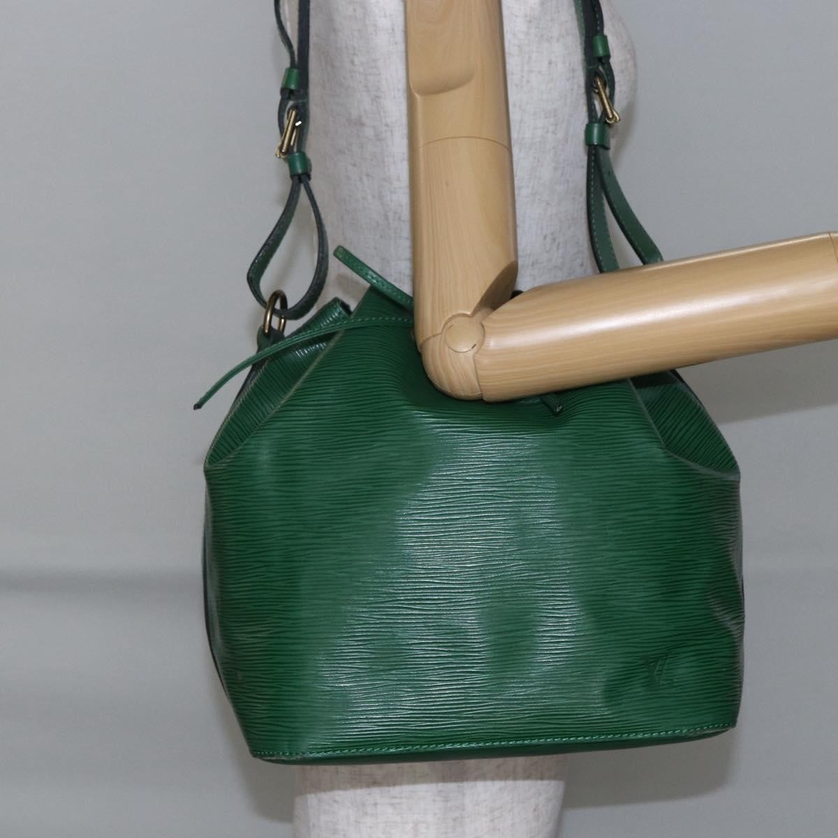 Louis Vuitton Petit Noe Handbag Epi Leather, GREEN, LEATHER, Shoulder bag