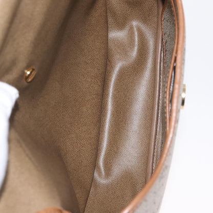Christian Dior Vintage Honeycomb Shoulder Bag Canvas and Leather, BEIGE, CANVAS, Shoulder bag