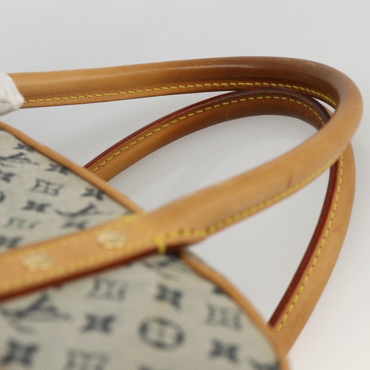 Louis Vuitton Marie Handbag Mini Lin, BLUE, CANVAS, Handbag