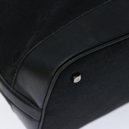 Salvatore Ferragamo Vintage Shoulder Bag Canvas, BLACK, CANVAS, Shoulder bag