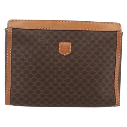 Celine Macadam Pochette Canvas, BROWN, PVC, Clutche & pouche