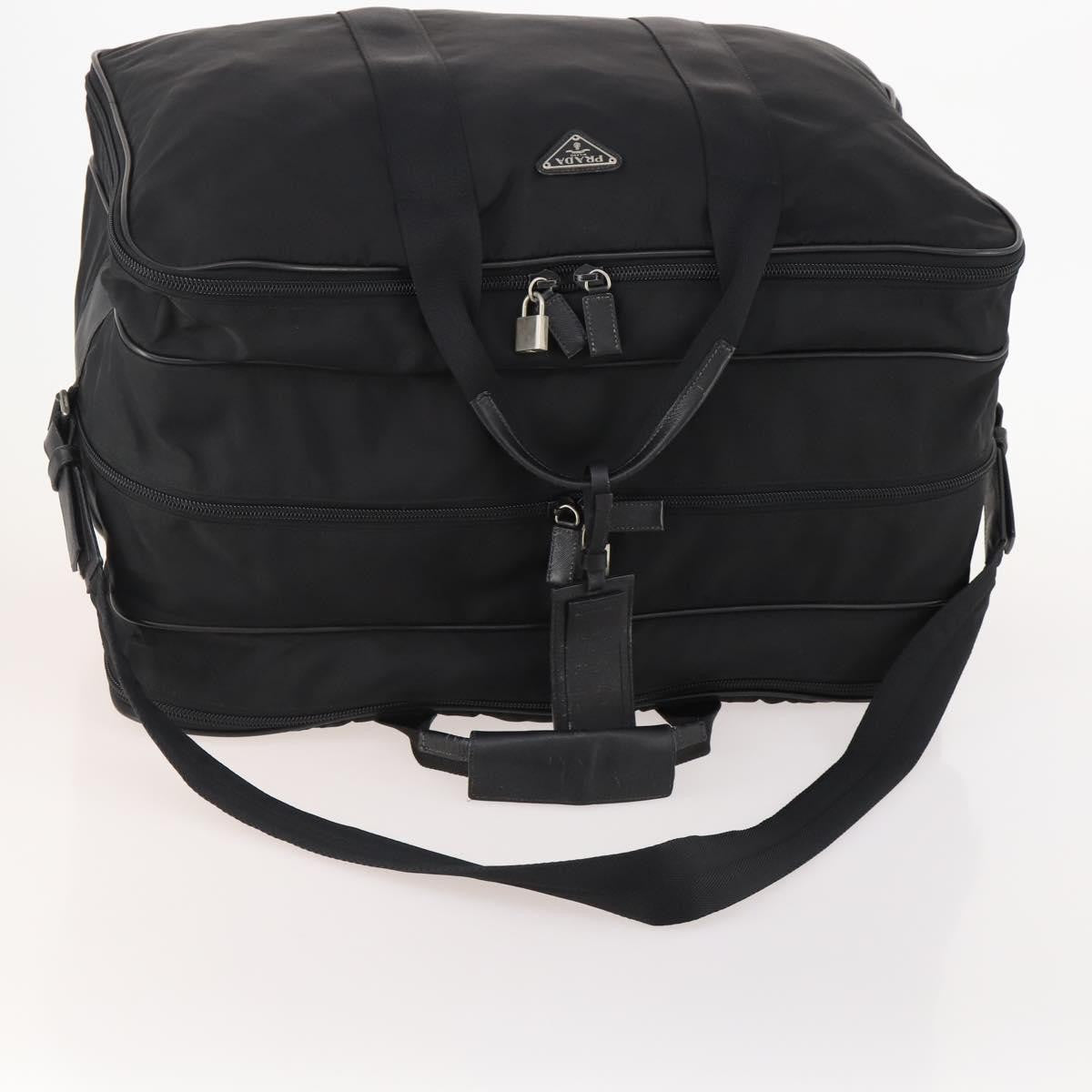 Prada Vintage Boston Bag Nylon, Black, Nylon, Travel Bag