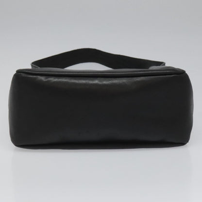 Salvatore Ferragamo Gancini Shoulder Bag Leather, BLACK, LEATHER, Shoulder bag