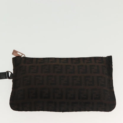 Fendi Roll Tote Zucchino Canvas, BROWN, CANVAS, Tote bag