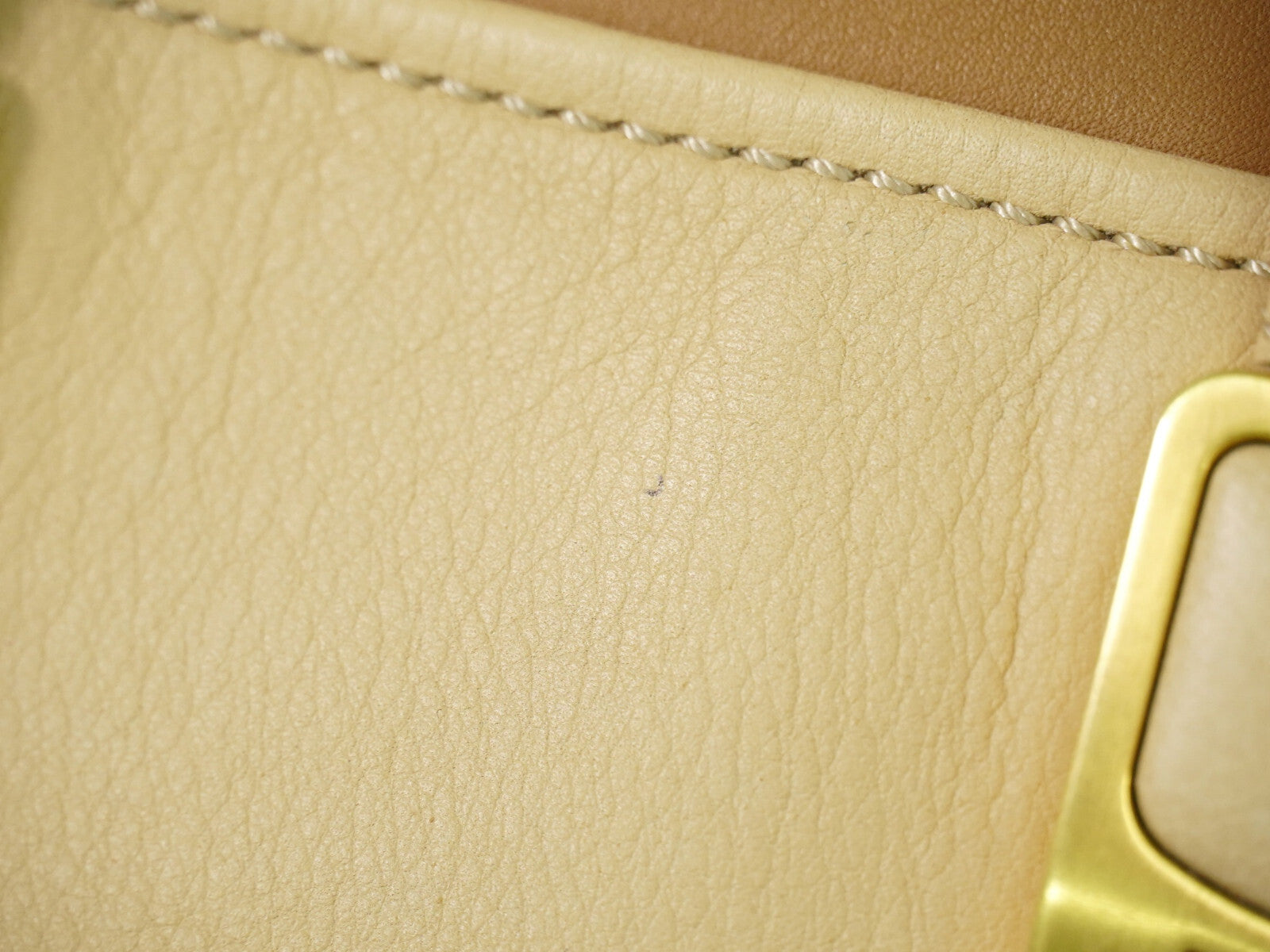 Fendi Chameleon Satchel Leather, BEIGE, LEATHER, Handbag