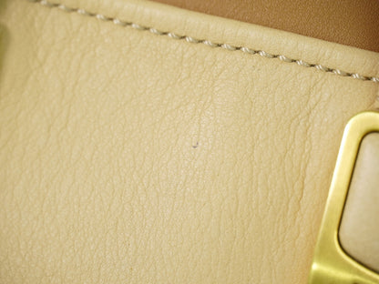 Fendi Chameleon Satchel Leather, BEIGE, LEATHER, Handbag