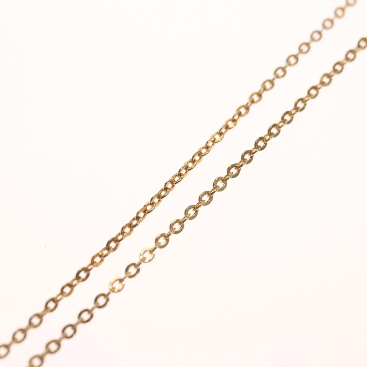 Christian Dior Vintage CD Pendant Necklace Metal with Crystals, GOLD, METAL, Necklace