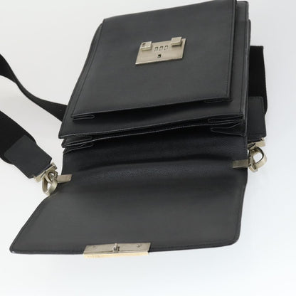 Bally Vintage Shoulder Bag Leather, BLACK, LEATHER, Shoulder bag