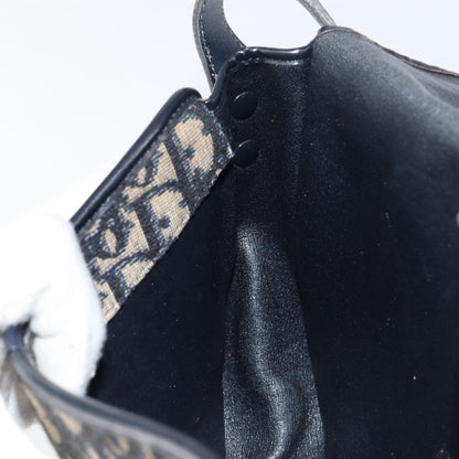 Christian Dior Vintage Trotter Shoulder Bag Canvas, NAVY, CANVAS, Shoulder bag