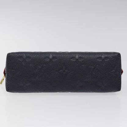 Louis Vuitton Cosmetic Pouch Monogram Empreinte Leather, NAVY, LEATHER, Toiletry Case