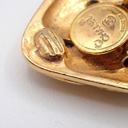 Chanel Vintage CC Diamond Shape Clips-On Earrings Gold-Plated, GOLD, GOLD_PLATED, Earrings