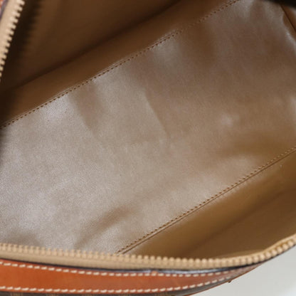 Celine Vintage Macadam Boston bag Canvas and Leather, Brown, Canvas, Travel Bag