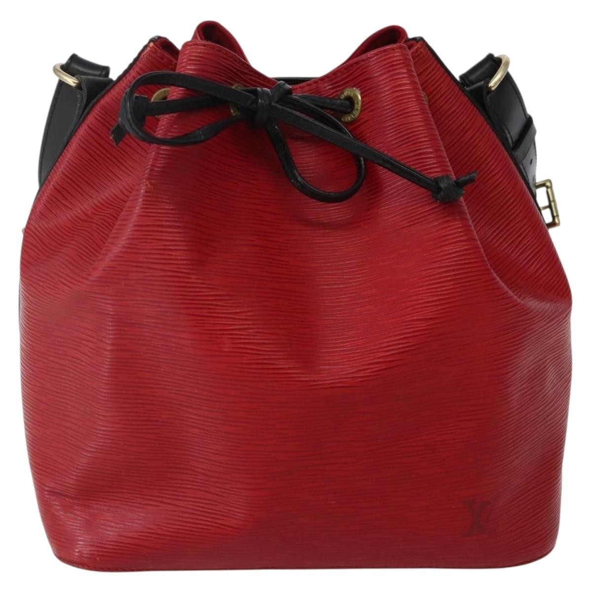 Louis Vuitton Bicolor Petit Noe Handbag Epi Leather, RED, LEATHER, Handbag