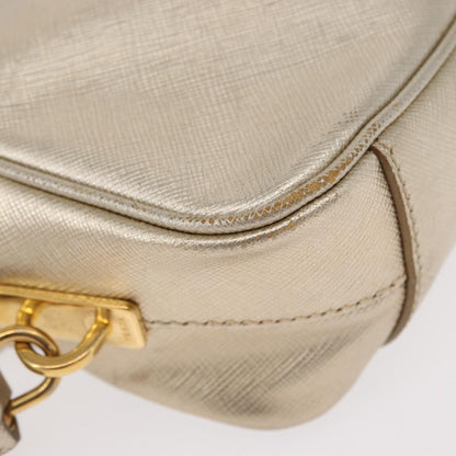 Prada Camera Shoulder Bag Saffiano Leather, GOLD, LEATHER, Shoulder bag