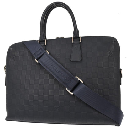 Louis Vuitton Porte-Documents Jour Bag Damier Infini Leather, NAVY, LEATHER, Briefcase