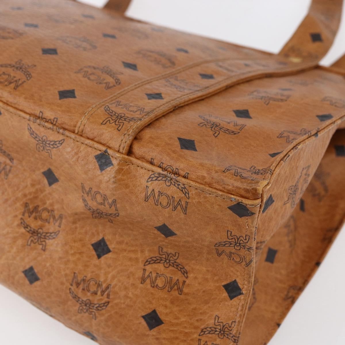 MCM Visetos Shoulder bag PVC, BROWN, CANVAS, Shoulder bag