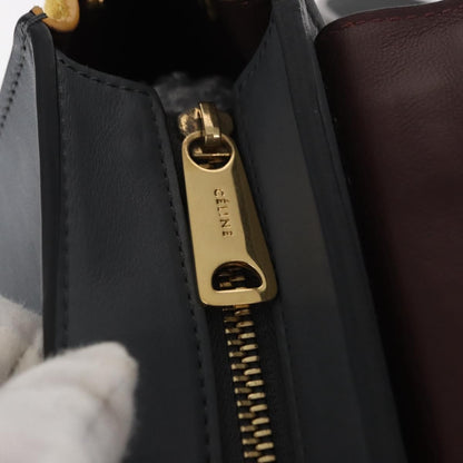 Celine Tricolor Trapeze Bag Leather, GRAY, LEATHER, Handbag