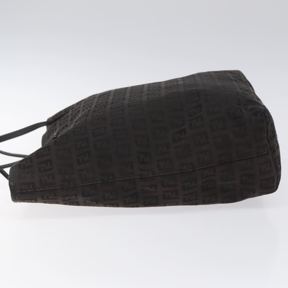Fendi Zucchino Canvas, BLACK, CANVAS, Tote bag