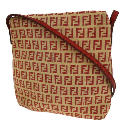 Fendi Vintage Flap Crossbody Bag Zucchino Coated Canvas, BEIGE, CANVAS, Shoulder bag