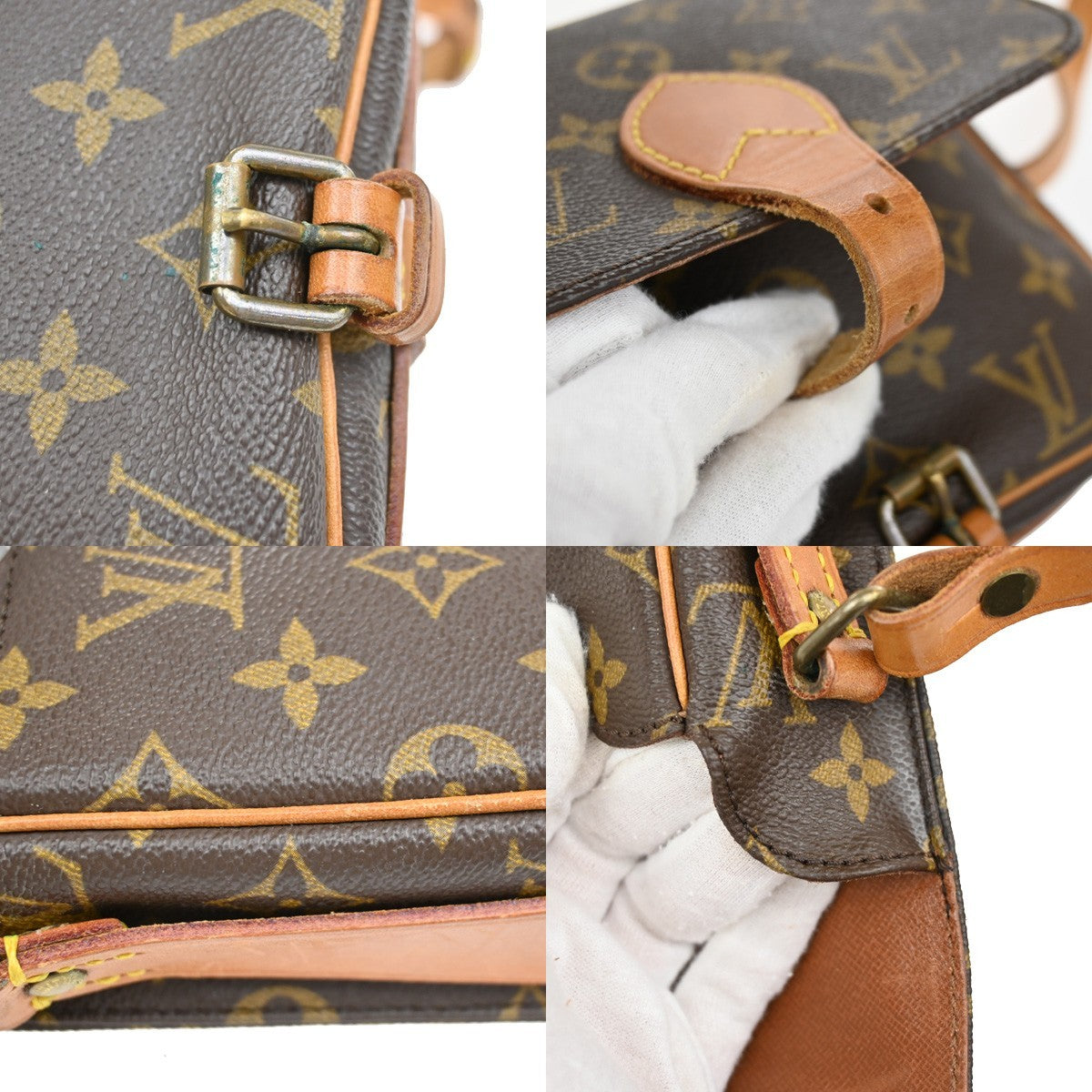 Louis Vuitton Cartouchiere Handbag Monogram Canvas, BROWN, CANVAS, Shoulder bag