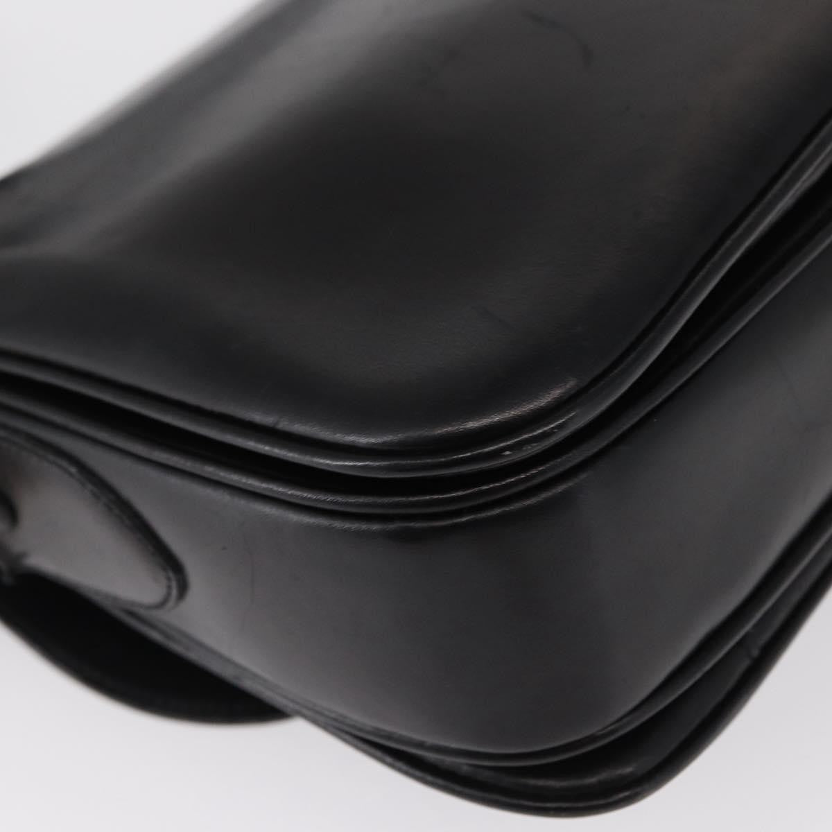 Celine Vintage Shoulder Bag Leather, BLACK, LEATHER, Shoulder bag