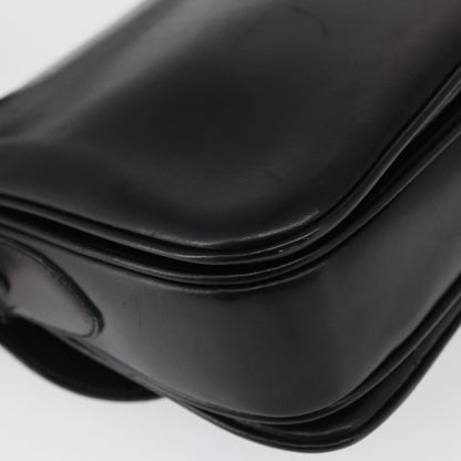 Celine Vintage Shoulder Bag Leather, BLACK, LEATHER, Shoulder bag