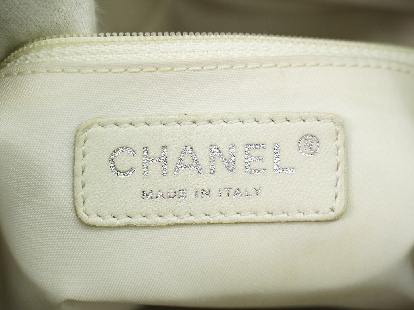 Chanel Biarritz Tote Quilted Coated Canvas, METALLIC, CANVAS, Tote bag