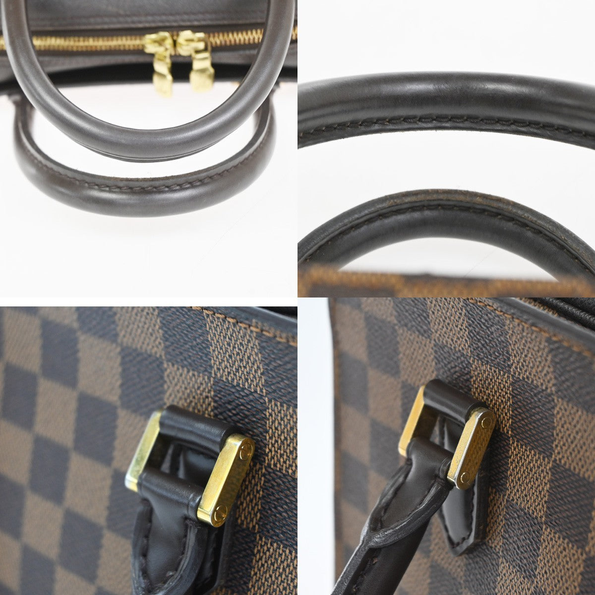 Louis Vuitton Triana Bag Damier, Brown, Leather, Handbag