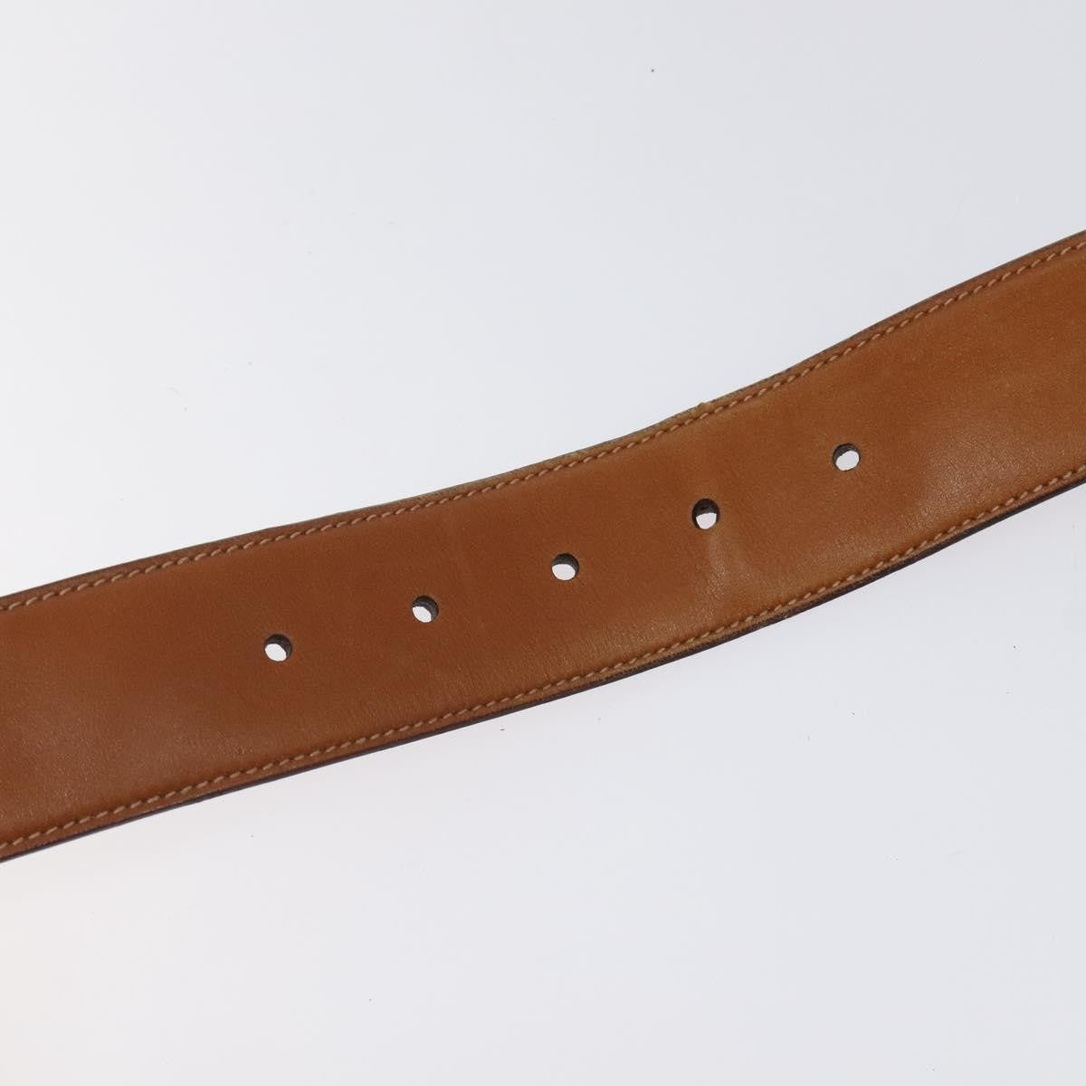 Gucci Round Buckle Belt Leather, Brown, Leather, Belt