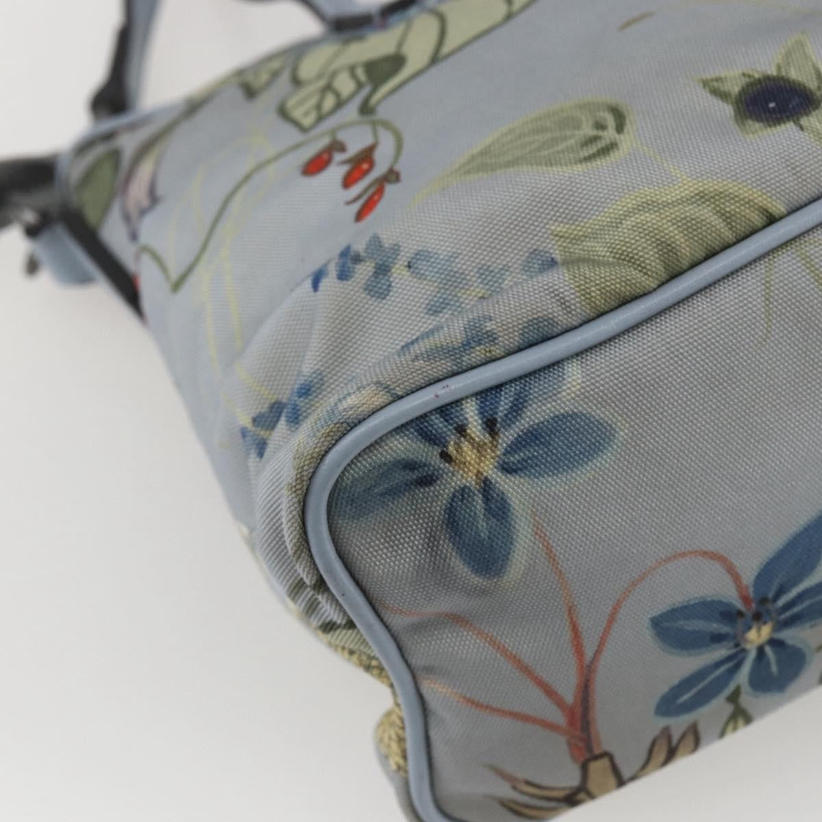 Gucci Convertible Zip Tote Flora Canvas, BLUE, CANVAS, Tote bag
