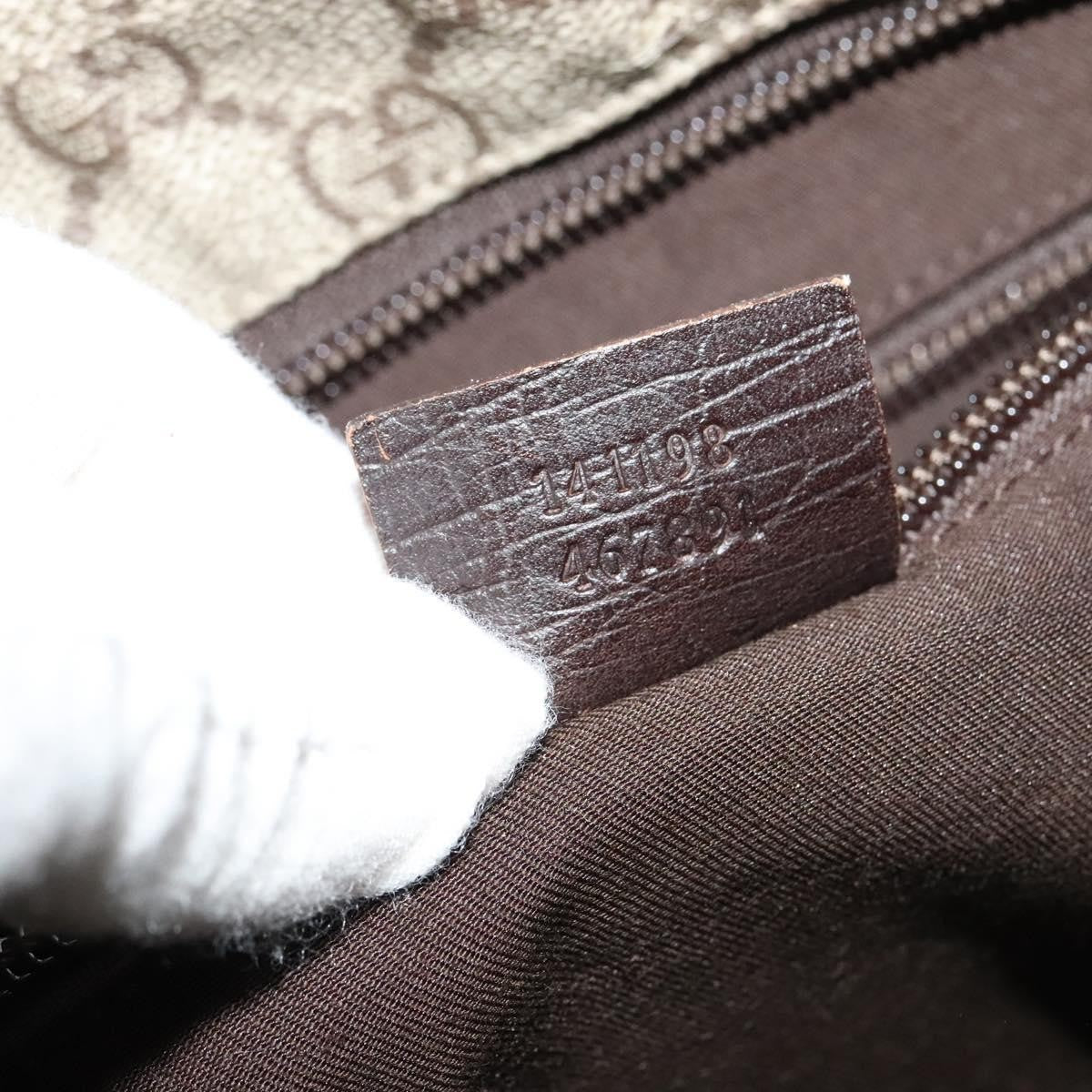 Gucci Zip Top Messenger Bag GG Coated Canvas, BEIGE, CANVAS, Shoulder bag