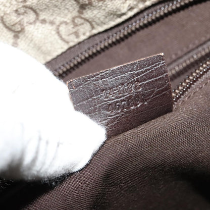 Gucci Zip Top Messenger Bag GG Coated Canvas, BEIGE, CANVAS, Shoulder bag