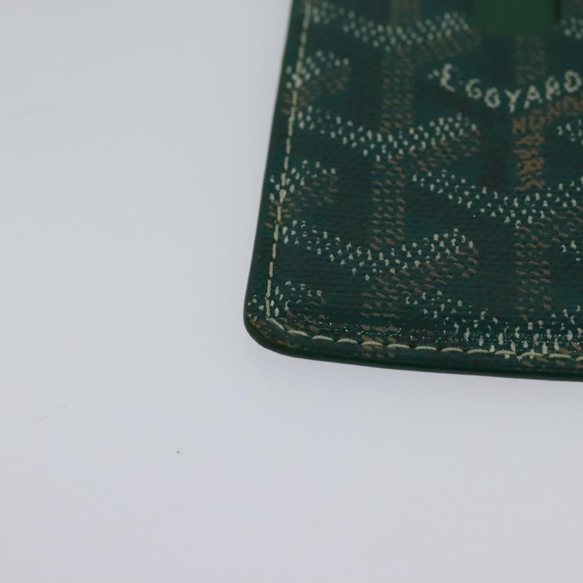 Goyard Goyardine Lanyard ID Holder Coated Canvas, GREEN, PVC, Card Holders