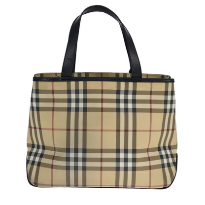 Burberry Nova Check Tote Canvas and Leather, BEIGE, CANVAS, Tote bag