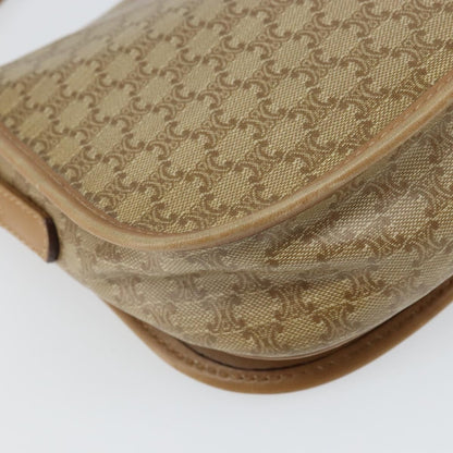 Celine Vintage Macadam Shoulder Bag Canvas, BEIGE, CANVAS, Shoulder bag