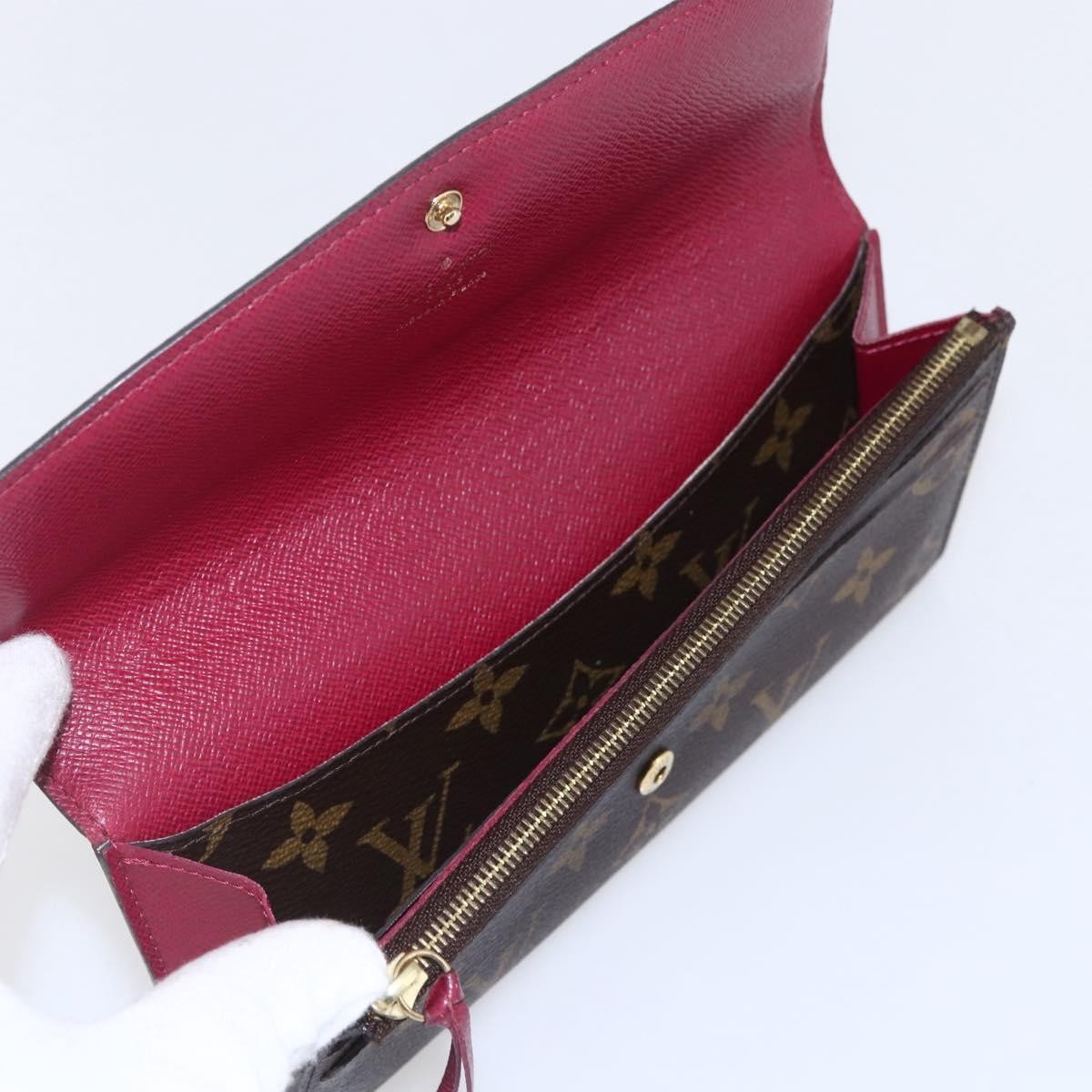 Louis Vuitton Emilie Wallet Monogram Canvas, BROWN, CANVAS, Wallets