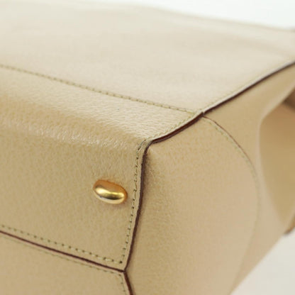Celine 16 Top Handle Bag Grained Calfskin, BEIGE, LEATHER, Handbag