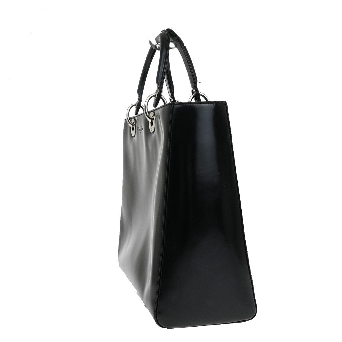 Christian Dior Vintage Lady Dior Patent Patent leather, BLACK, PATENT_LEATHER, Tote bag